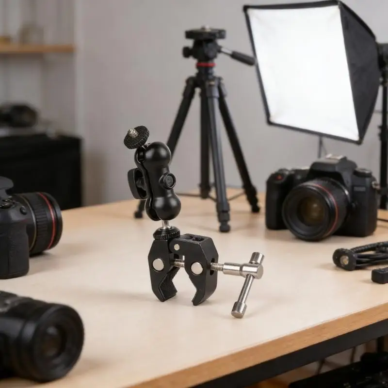 

652F Flexible Aluminum Super Clamp For DSLR Monitor Light Smartphone Holder