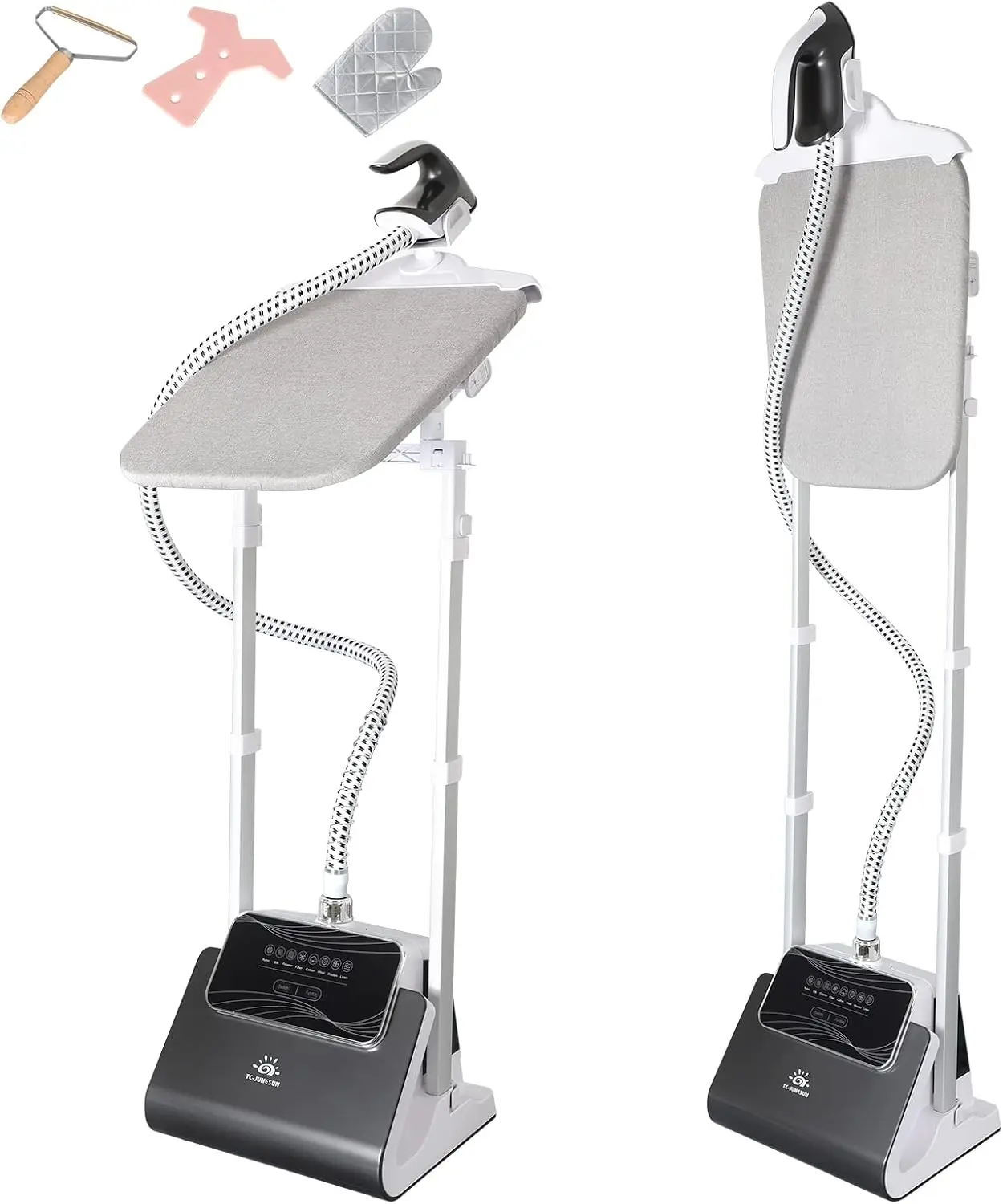 

Steamer for Clothes Standing, 1500W Full Size Powerful Upright Clothes Steamer with Adjustable Ironing Board