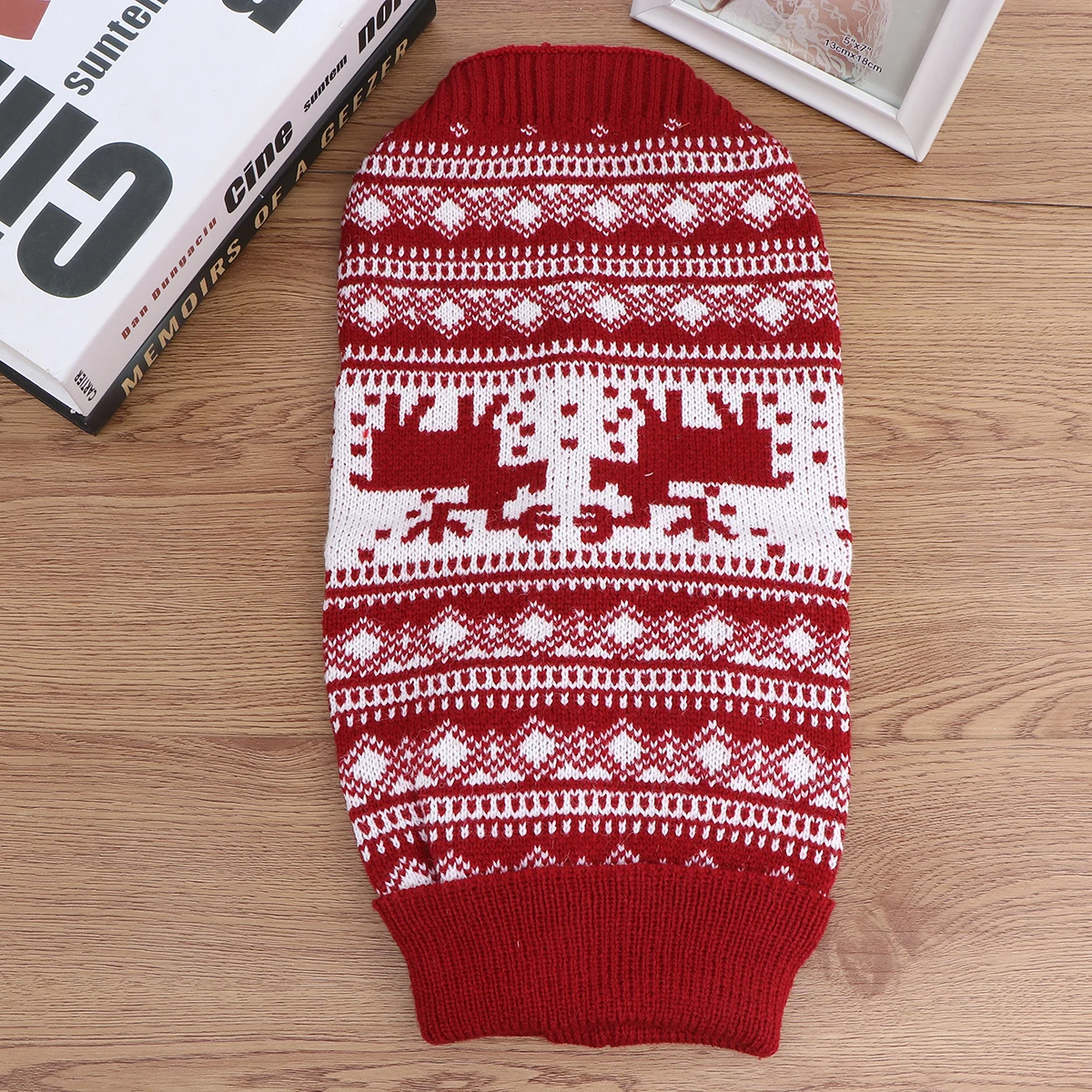 

Pet Dog Christmas Sweater Warm Puppy Clothes Turtleneck Winter Fashion Knitted Long Lasting Holiday Photoshoot Gift Idea Thick