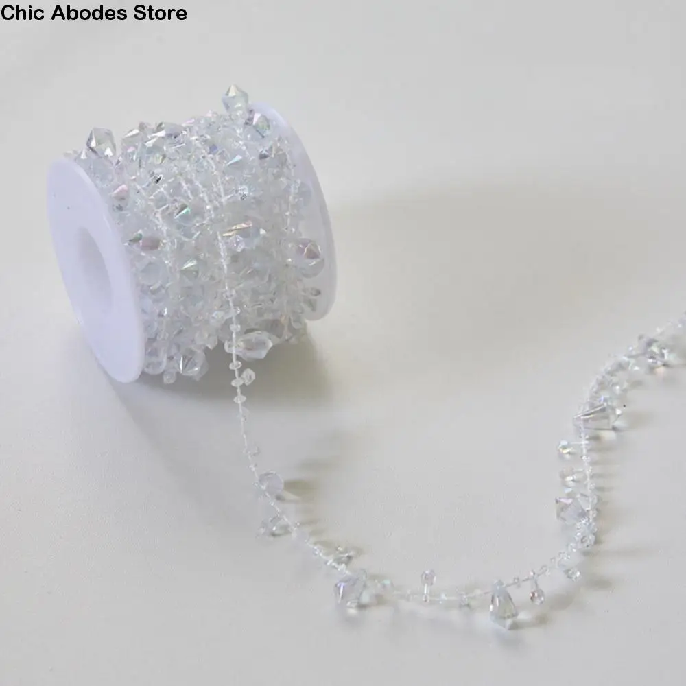 شجرة عيد الميلاد الاصطناعية حبة سلسلة تقليد اللؤلؤ DIY عيد الميلاد الخرز سلسلة 5/10 متر عيد الميلاد الديكور خيط صنارة الصيد