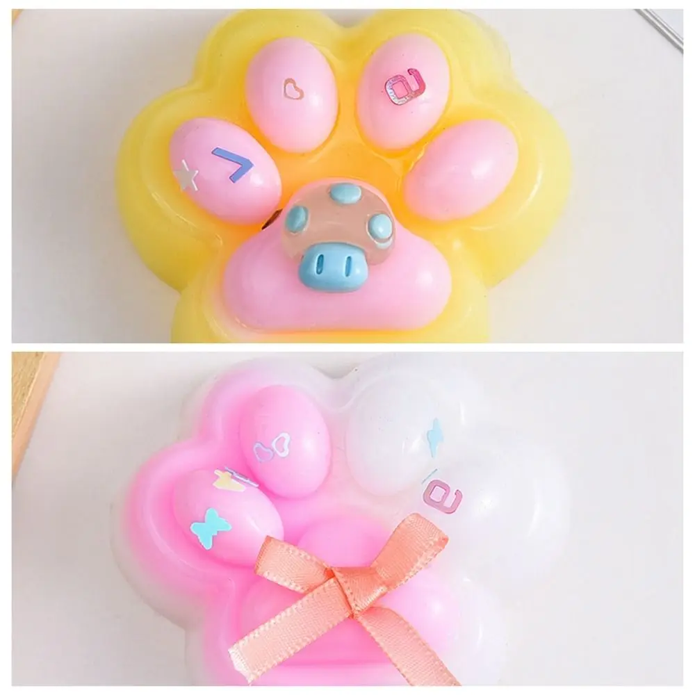 2 pièce/ensemble jouet sensoriel doux chat patte presser jouet Silicone TPR dessin animé Fidget jouet 3D mignon chat patte pincement jouet blagues pratiques