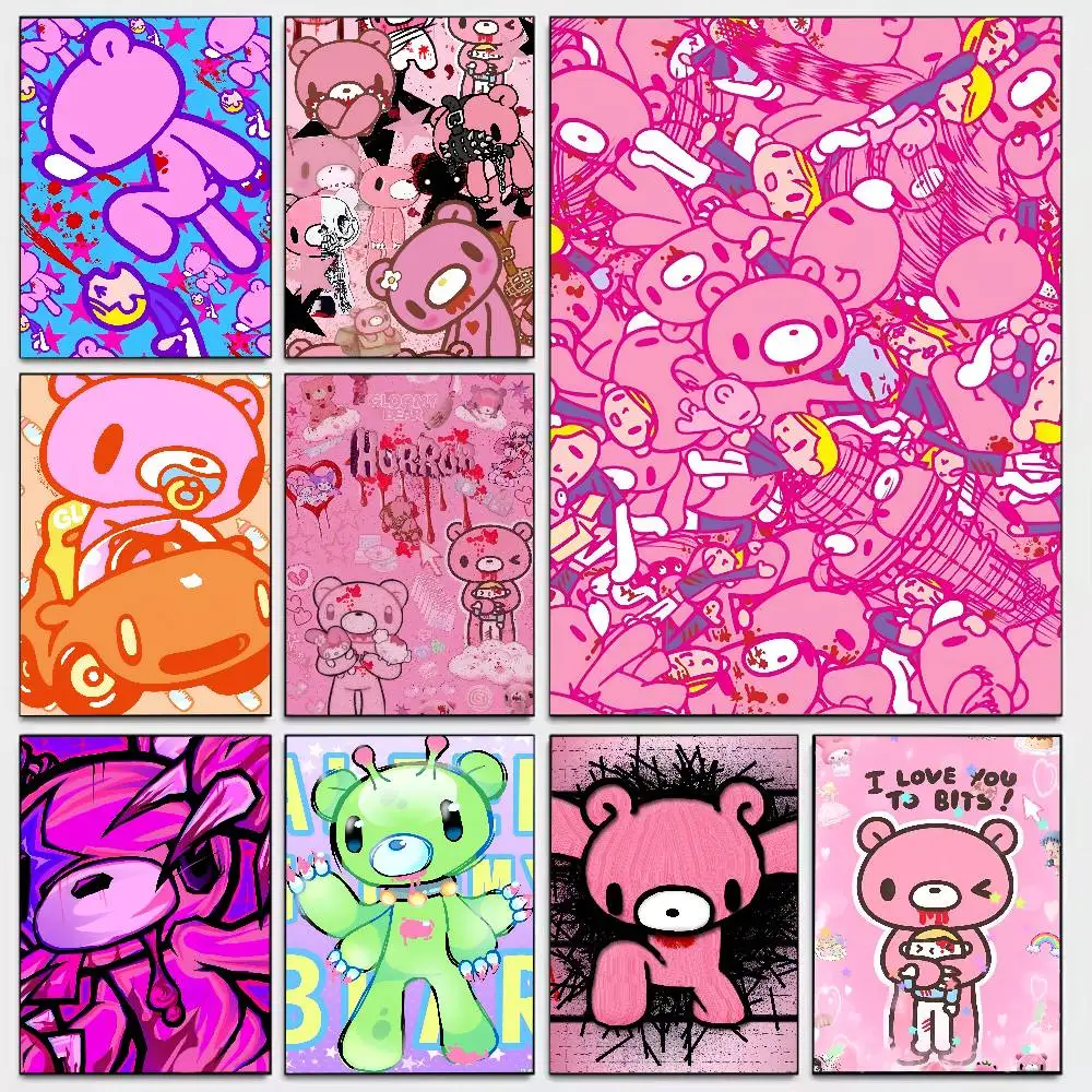Cartoon G-Gloomy Bear Poster Art With Prints Home Bedroom Living Room Decoration Gift