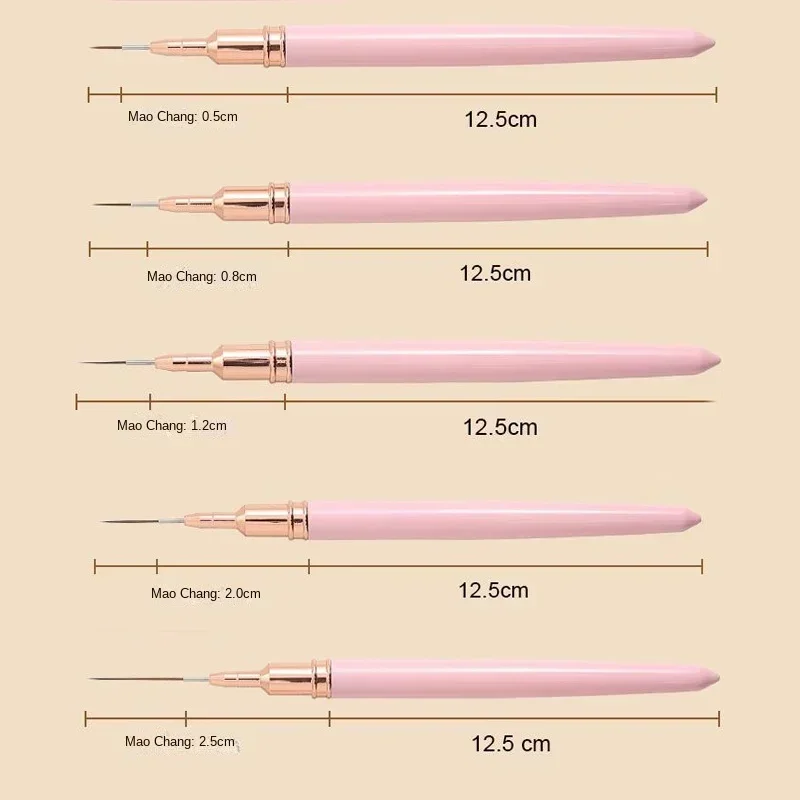 Nail Art Brushes Painting Manicure Brushes For Long Lines Fine Drawing Elongated Lines Striping Drawing Nail Art Liner Brushes