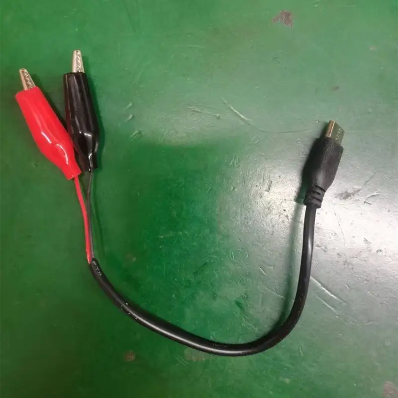 462E Portable Type C Male to Double Clip Cable for Electronic Laboratory