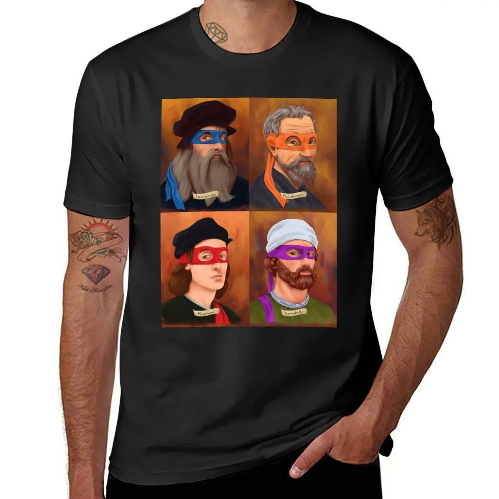 

The Renaissance Ninja Artists T-Shirt tees oversizeds animal prinfor boys oversized t shirts for men