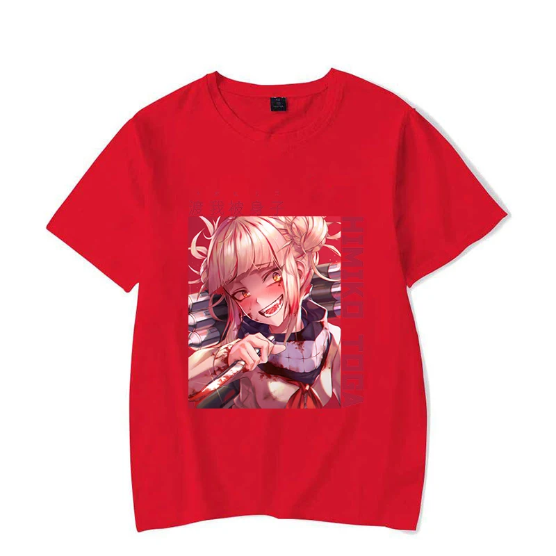 Fashion Himiko Toga Printed Short Sleeve Anime T-shirt For Women Summer Casual T-shirts Creative Personalized Tee Tops