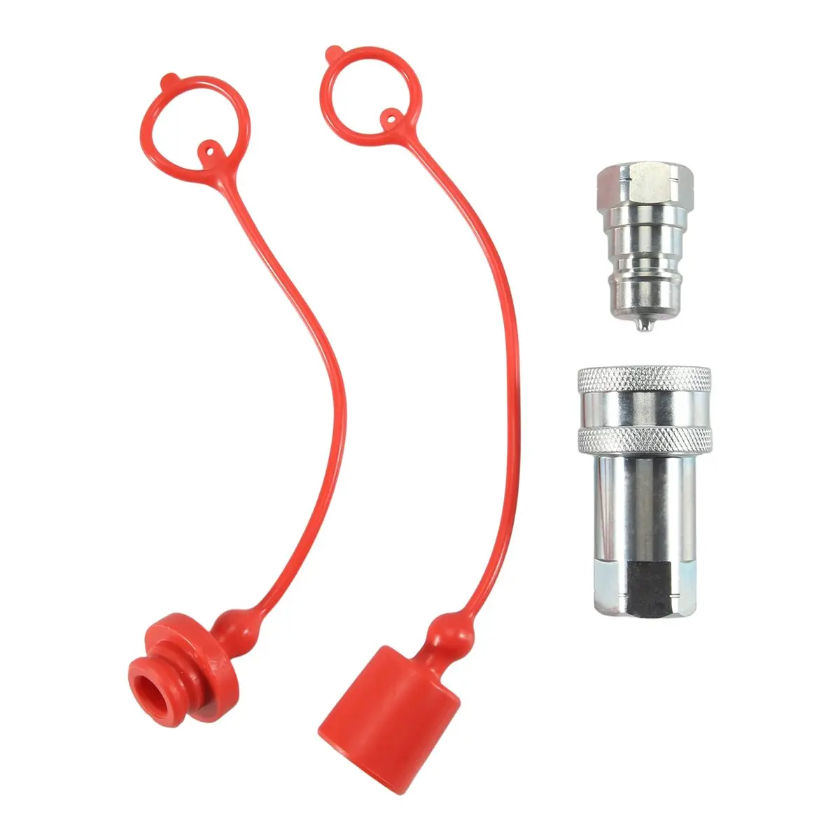 MALL 3/8Inch NPT Thread ISO7241-1A Hydraulic Quick Disconnect Coupler Set with Dust Cap