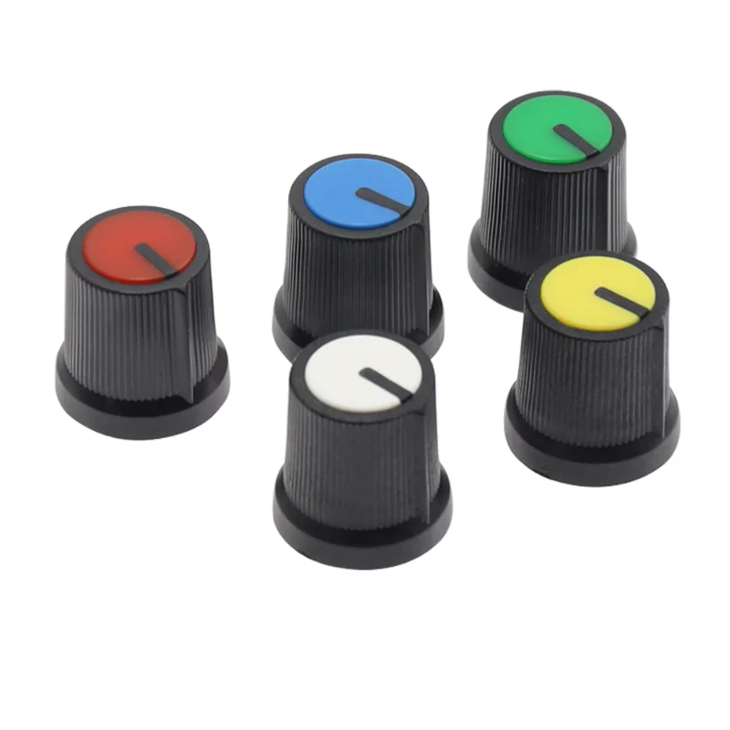 5/10/50Pcs/lot WH148 AG3 Potentiometer knob Cap AG3 Plastic knob for Diameter 6mm Plum Handle Yellow Green Blue White Red