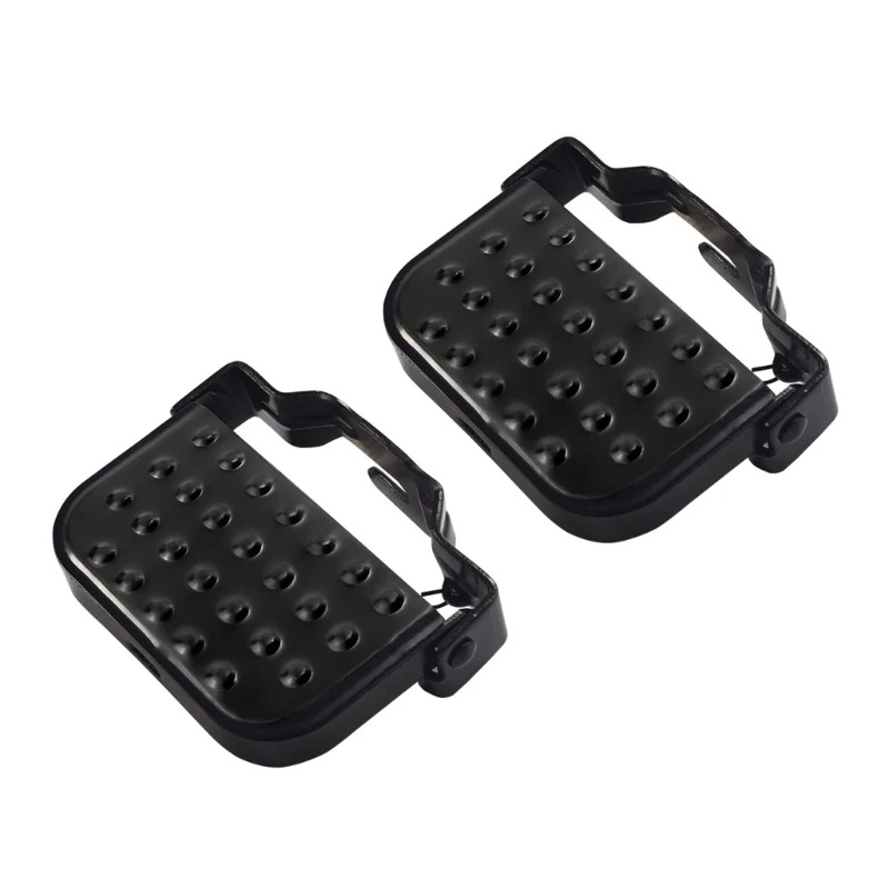 2Pcs Bike Rear Pedals Steel Folding Bike Pegs Non-slip Bicycles Footrests Pedals