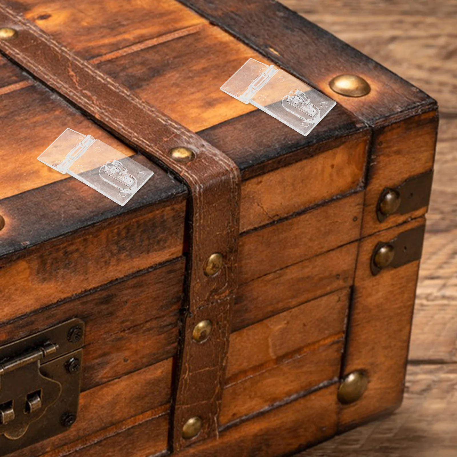 

3Pcs Clear Hinge Latch Transparent Acrylic Buckle for Cabinet Door Window Locking Secure Closure Mini Clasp Hardware Set