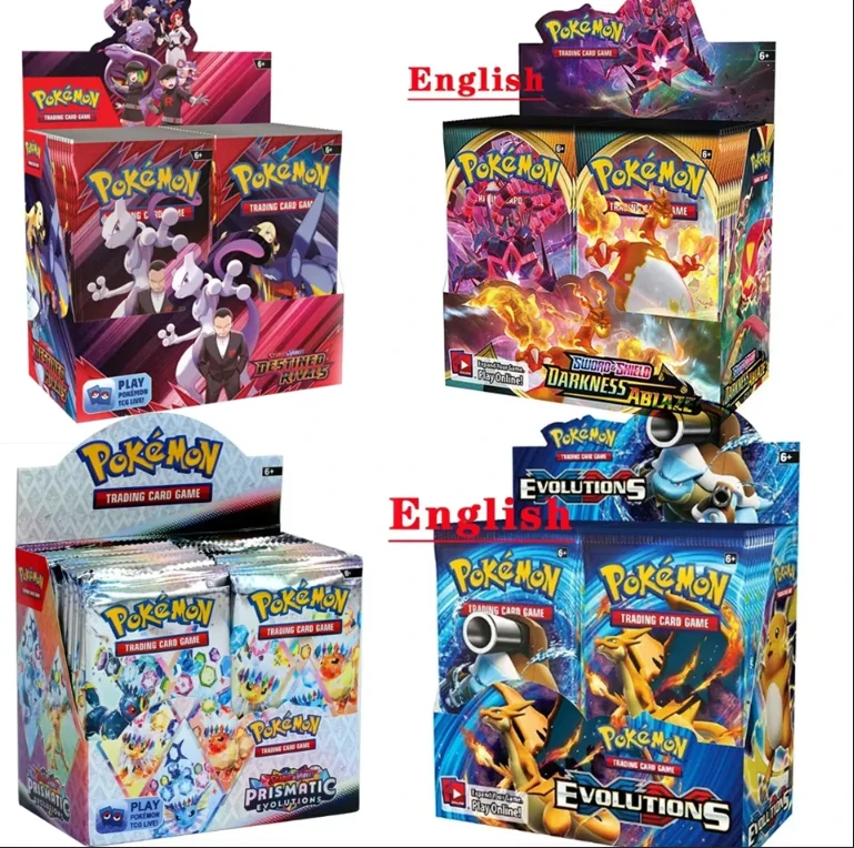 360 cartes Pokémon Destined Rivals Prismatic Evolutions Stellar Crown 151 Ultra Prism Booster anglais pour bataille et collection