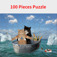 100 Pieces Jigsaw Puzzle Assembling Picture Catanic Animals Decompression Puzzles Toy for Adult Children Kids Educational Gifts
