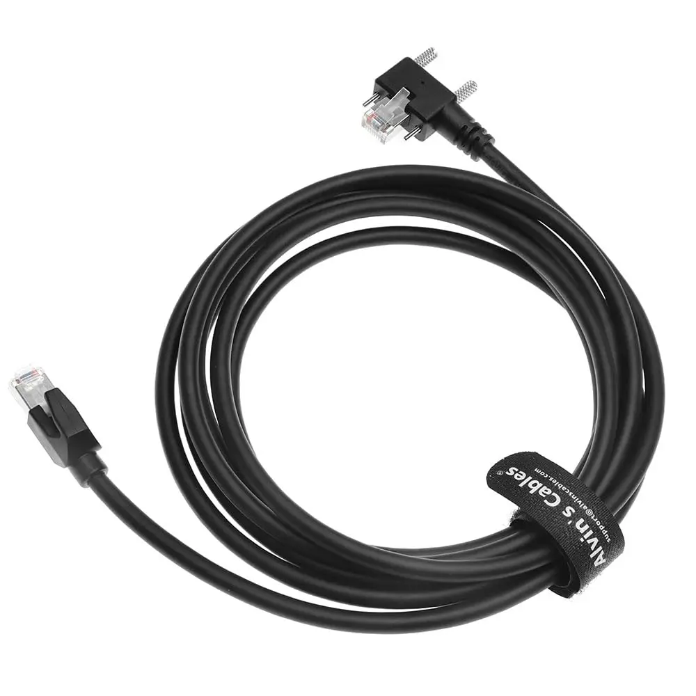 

Кабели Alvin's Кабель GigE Vision Вертикальный винтовой замок RJ45 Промышленный кабель Ethernet Экранированный кабель CAT6a High-Flex Drag-Chain, Compati