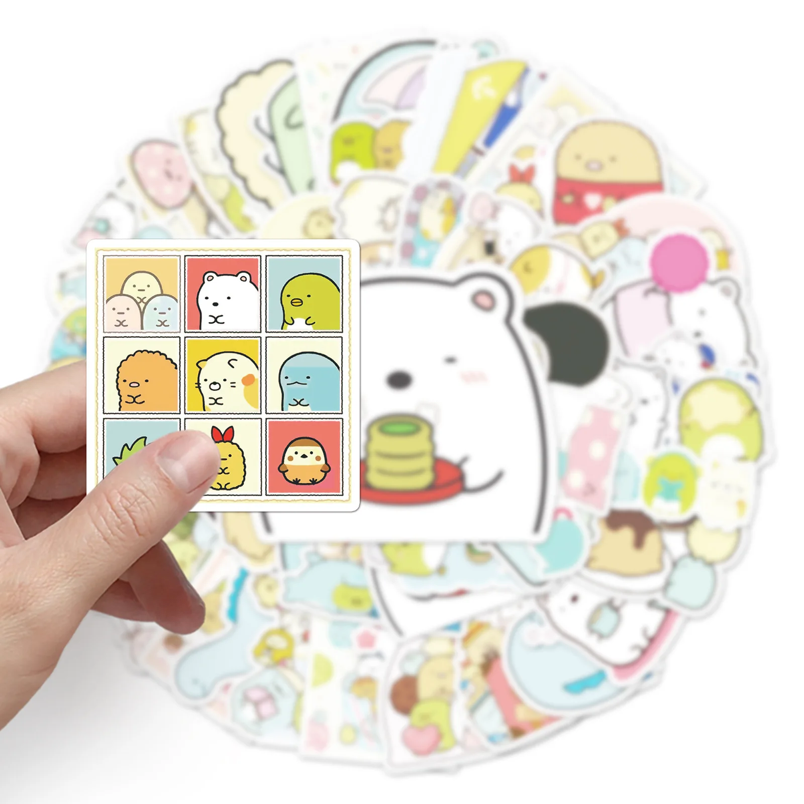 50 pièces mignon Sumikko Gurashi PVC japonais Anime étanche décalcomanie Scrapbooking bricolage papeterie journal autocollant bagages enfants jouets cadeau