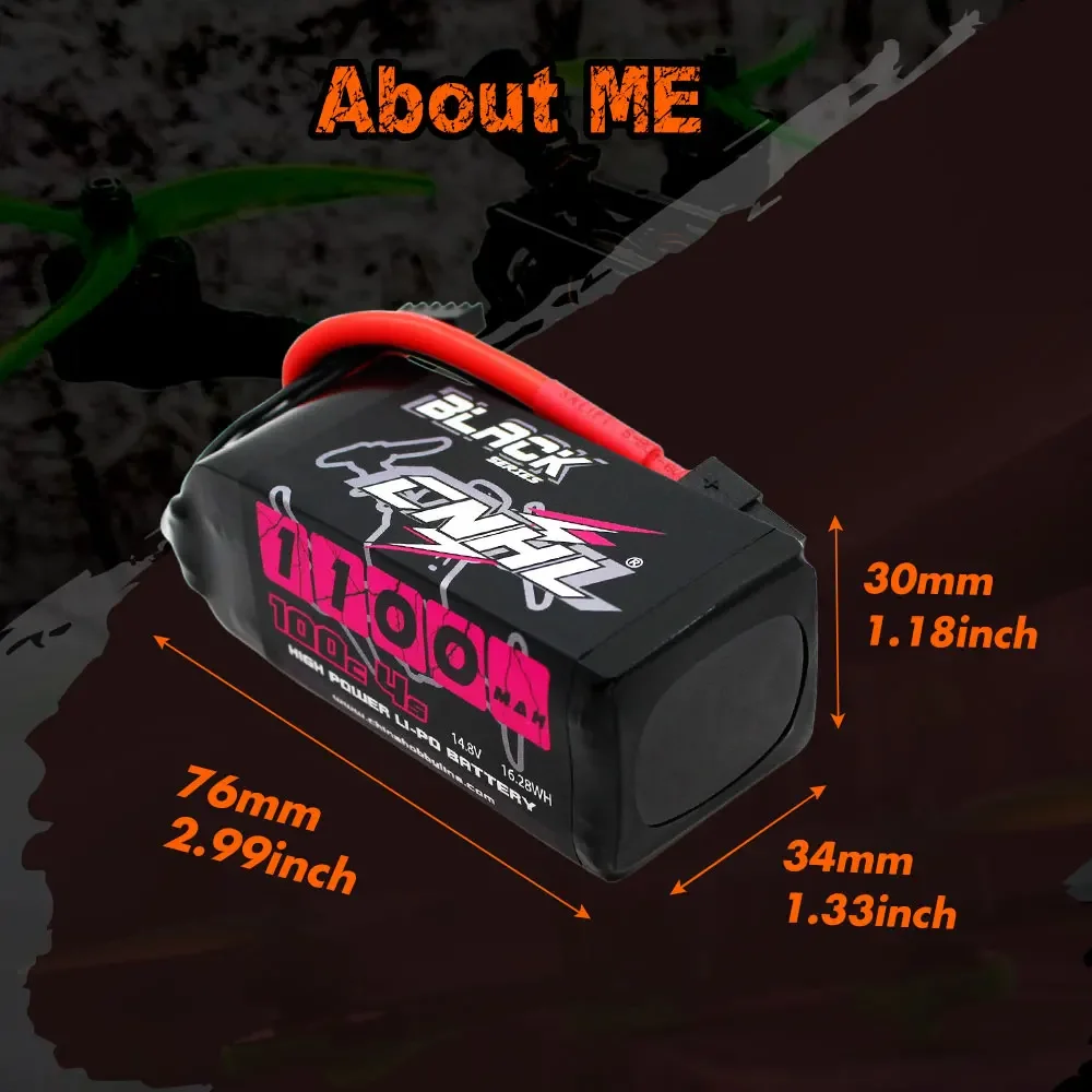 2 SZTUK CNHL 4S 14.8V Bateria Lipo 1100mAh 1300mAh 1500mAh 100C z wtyczką XT60 do samolotu FPV Drone Quadcopter Helikopter Hobby