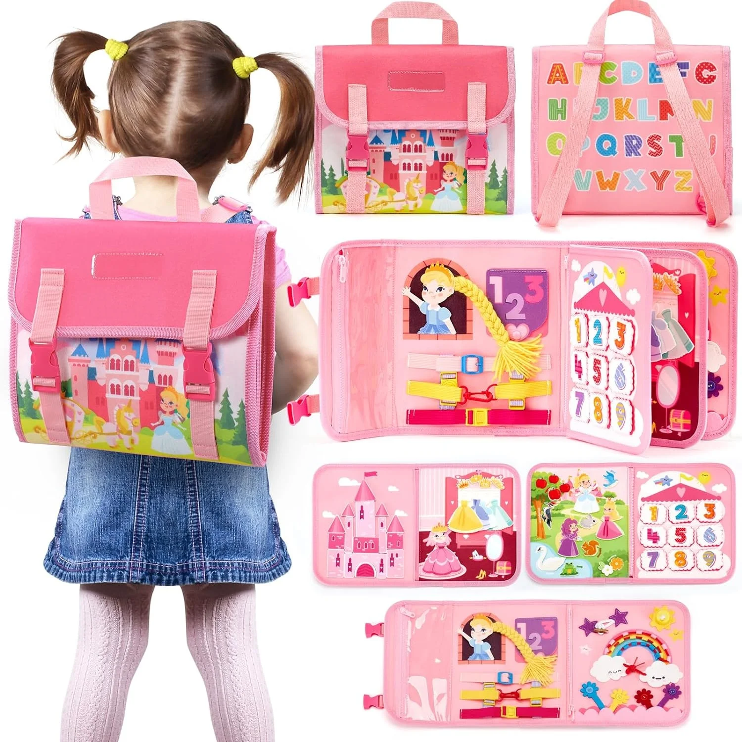 طفل مشغول مجلس اللعب مونتيسوري المهارات الحياتية لعبة تعلم الطفل اللعب الحسية غرامة النشاط الحركي مجلس حقيبة السفر للأطفال