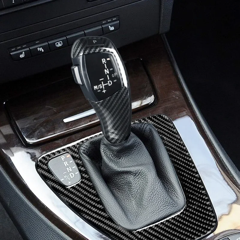 Carbon Fiber For BMW 3 Series E90 E92 E93 Inner Gearshift Air Conditioning CD Panel Door Armrest Cover Trim Sticker Accessories