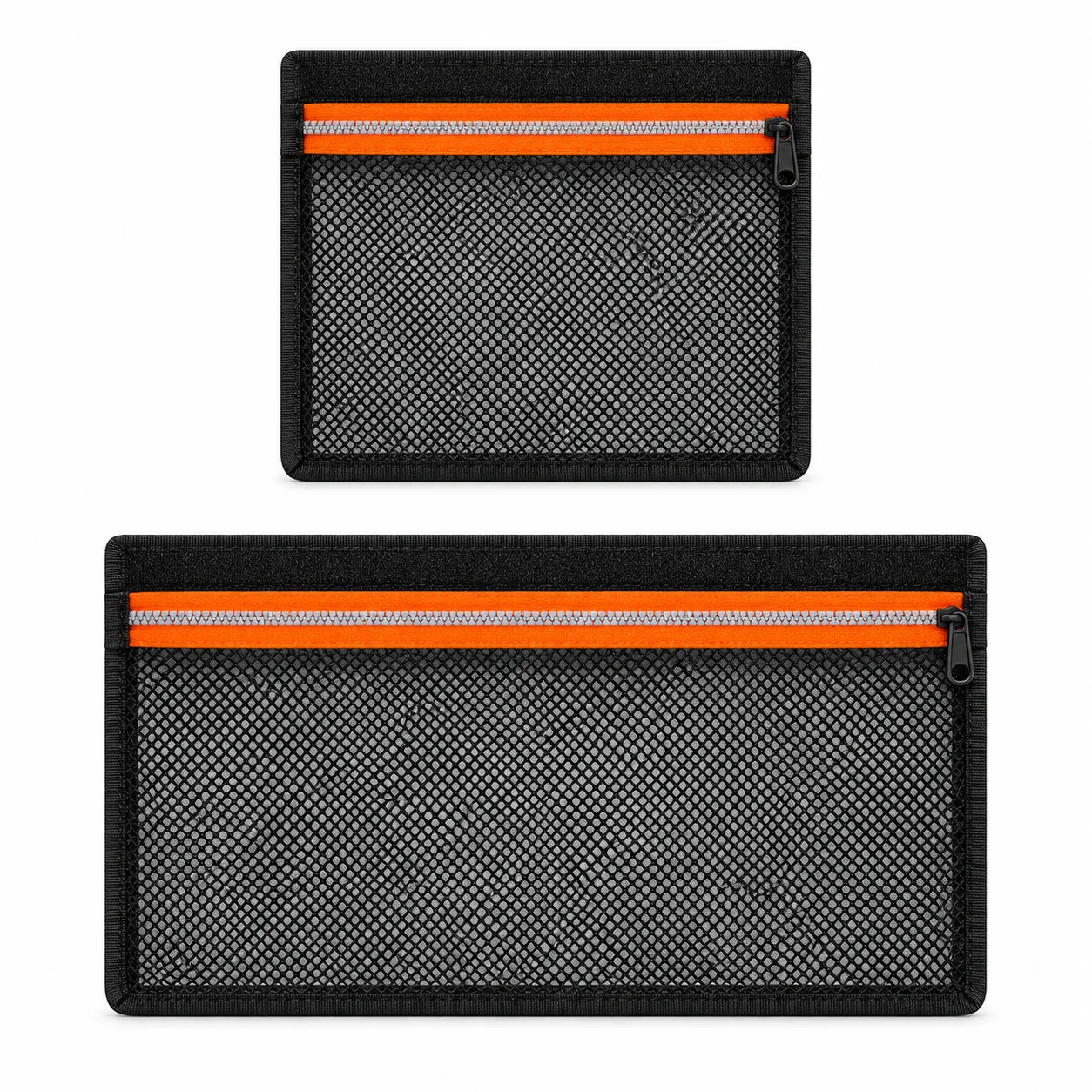Boat Mesh Organizer Bag with Self-Adhesive Mount and Zipper Closure for Fishing Tools and Small Gear on Yachts and Marine Cabins