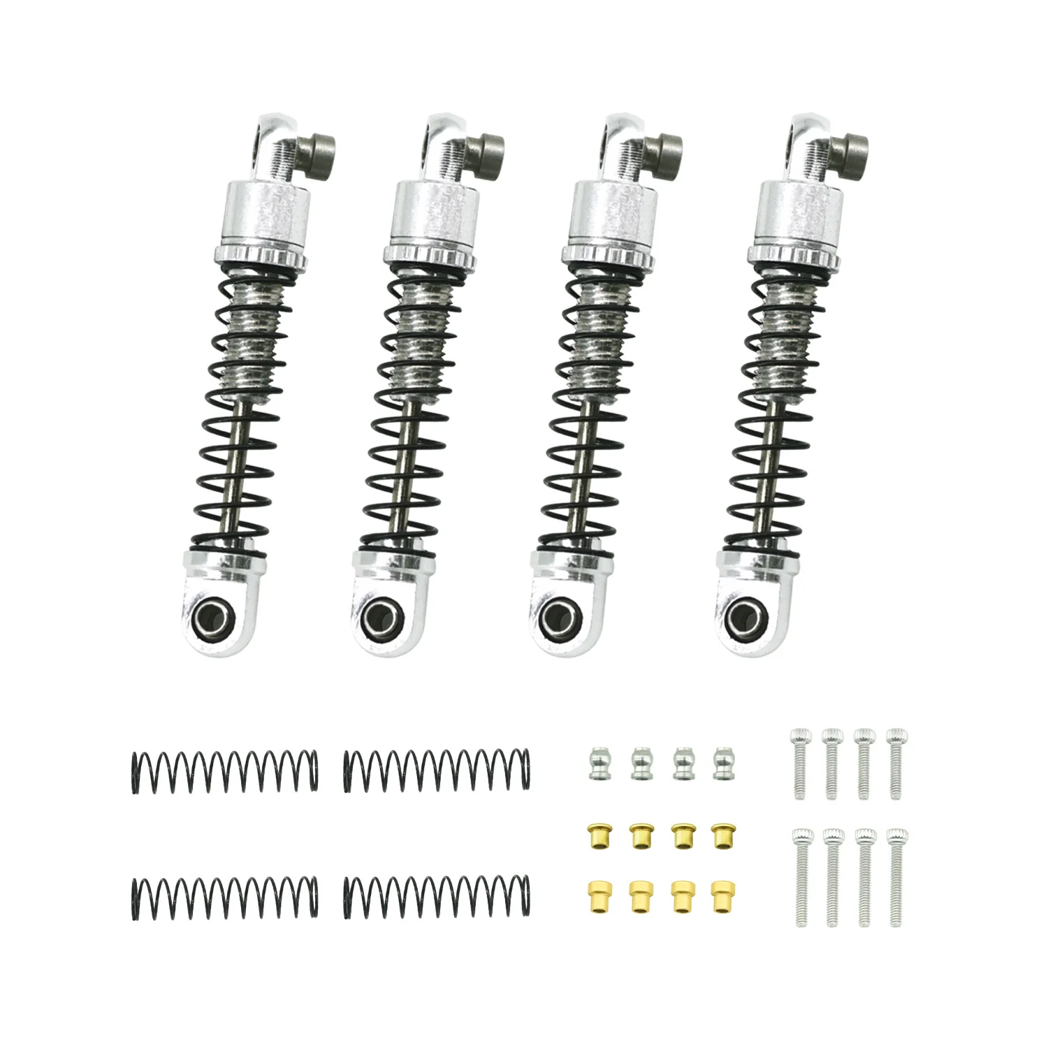 

1/30 Aluminum Silver Shock 25mm for Axial SCX30 Cars Upgrade Parts 4pcs/set