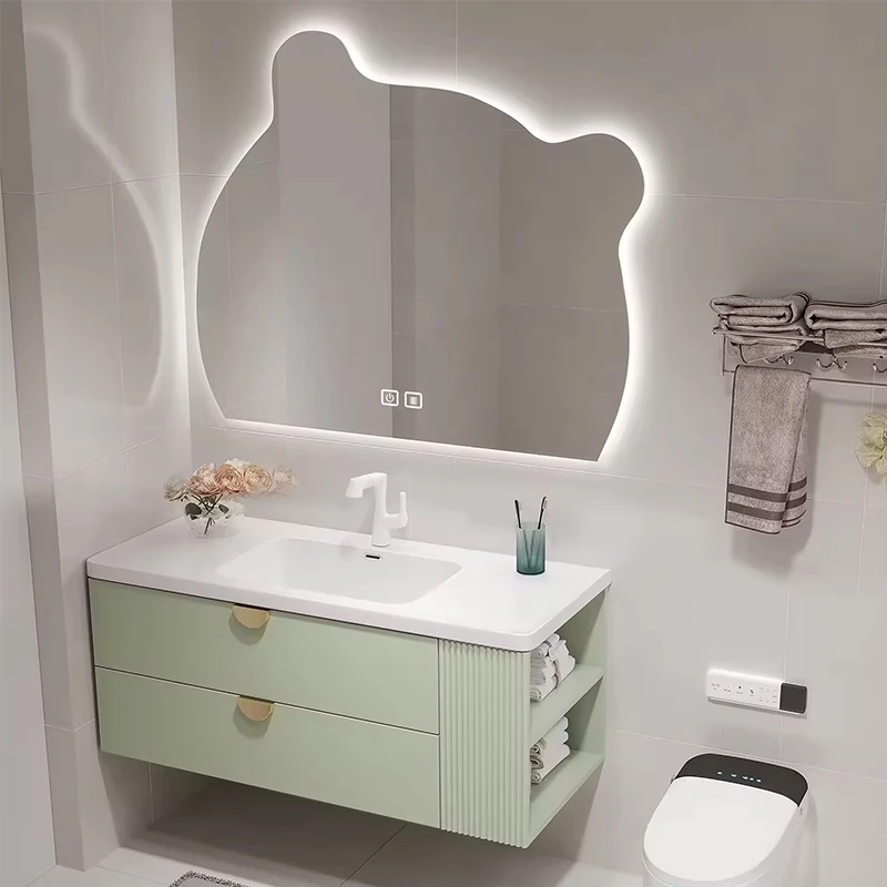 ！@High Quality Wholesale Modern Furniture With Sink and Mirrors Wall Mounted Bathroom Cabinet for Home
