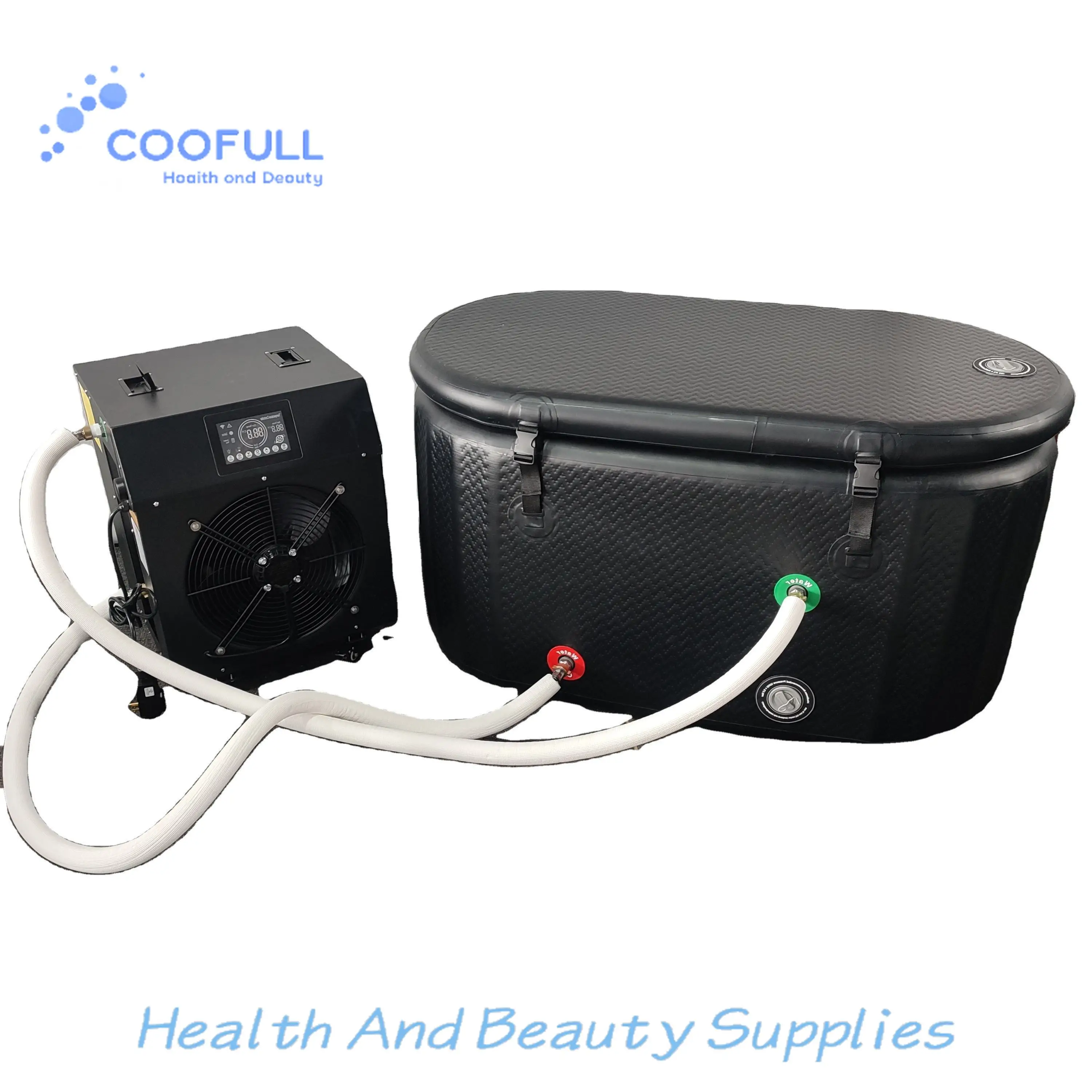Coofull Portable Inflatable Barrel Bathtub Big Plastic Outdoor Ice Bath Tub Cold Plunge Tub