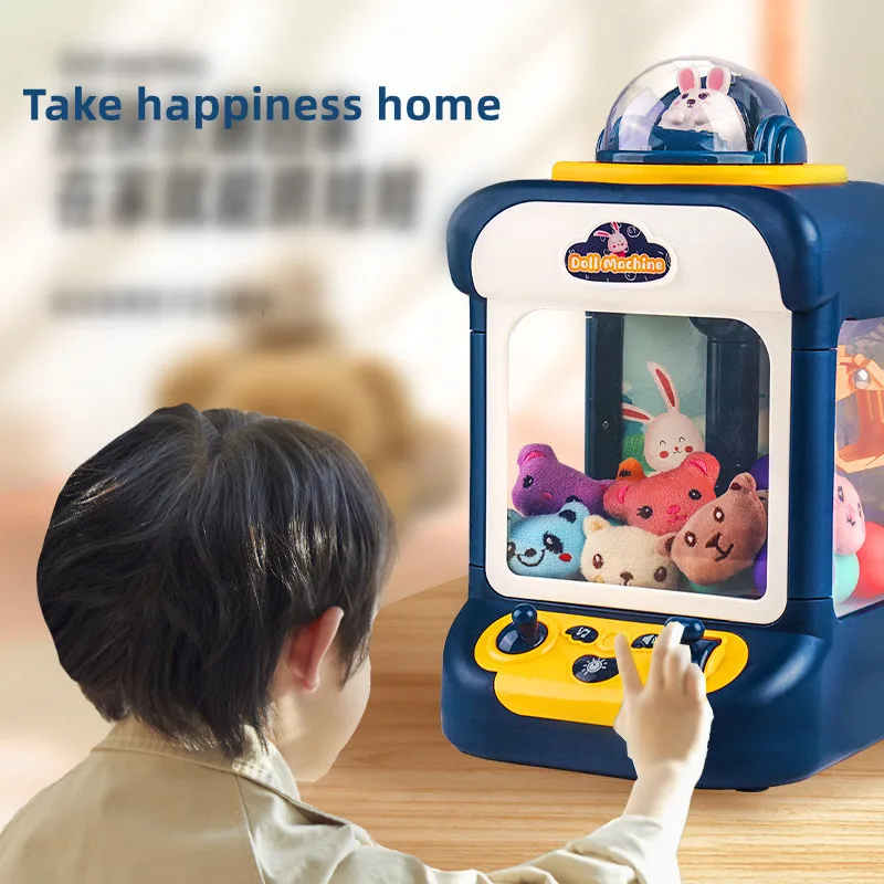 Mini Doll Claw Machine Kids Toys Coin Operated Play Game Automatic Doll Vending Machine Arcade for Birthday Children\'s Day Gift