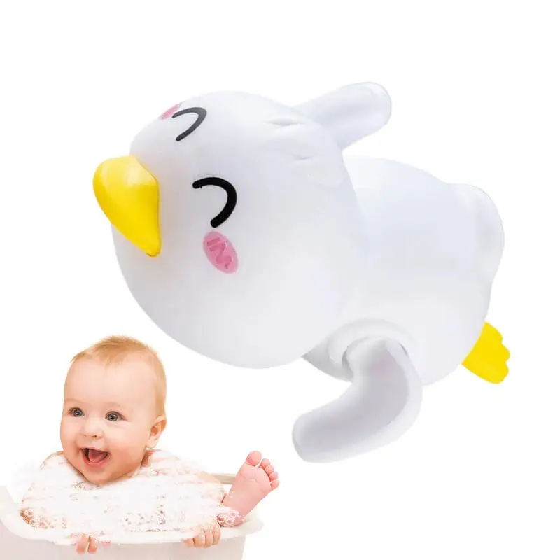 Babies Bath Toy Cute Duck Wind Up Moving Preschool Bathtub Shower Toy early Educational Swimming Pool Water Toys for Toddler