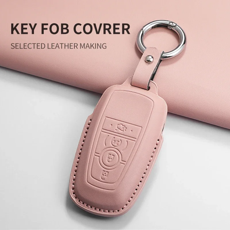 Car Key Case Cover for Ford Ranger Wildtrak Focus C-Max Galaxy Mondeo Explorer Edge EcoSport for Mustang Car Key Case Shell Fob