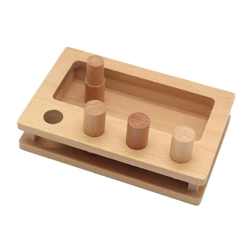 Leren puzzeldoos sorteercilinderdoos handtrainer speelgoed voor jongensmeisjes 3 15UB