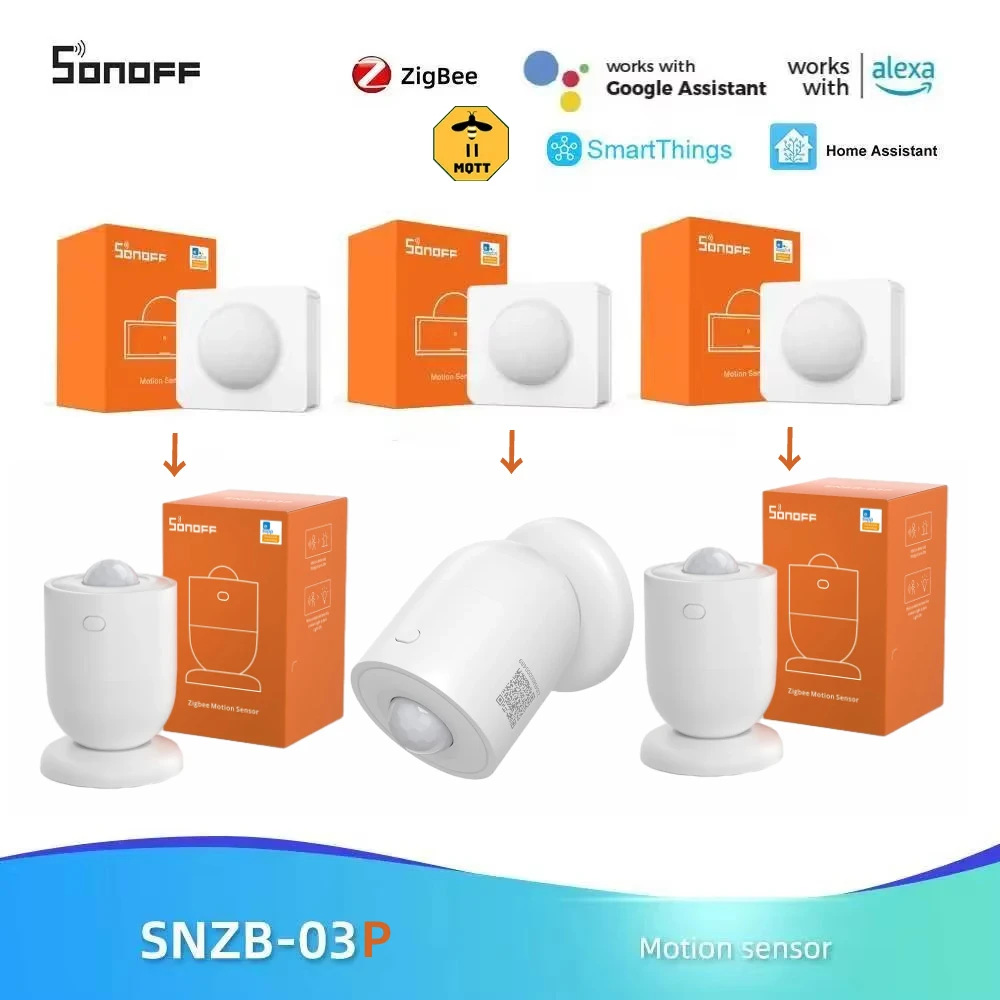 SONOFF SNZB-03 upgrade SNZB-03P Zigbee Presence Motion Sensor light Detect Smart Home Security via ZHA Home Assistant EWeLink