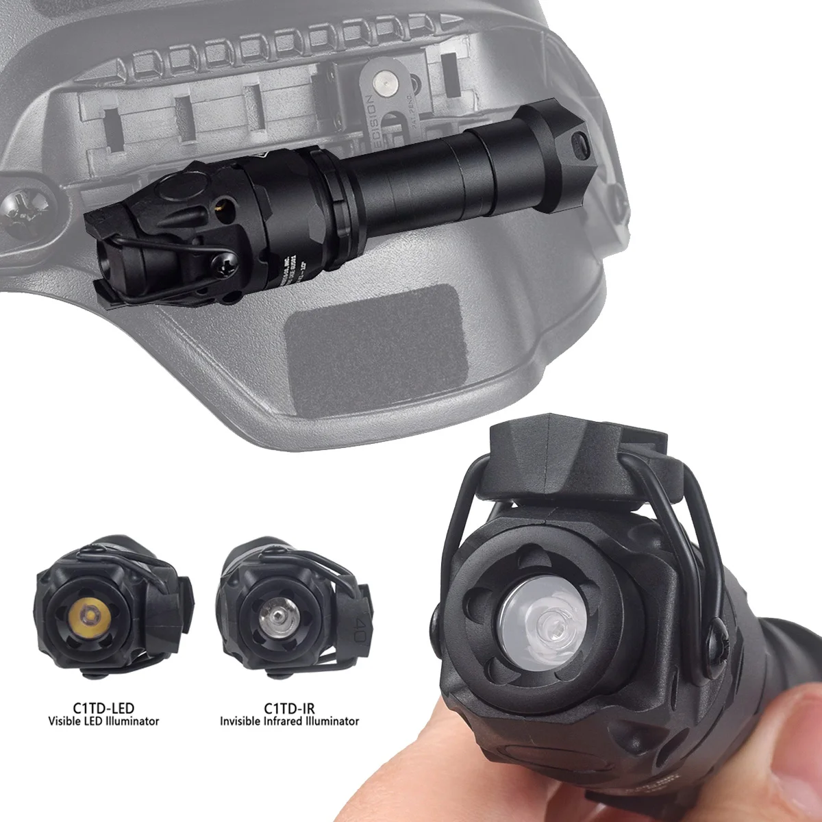 

1300Lumen IR Scout Light KIJI K1 K1-3 Aluminum Hunting K10 IR light /LED Flashlight CNC IR 850nm Illumination WeaponLight