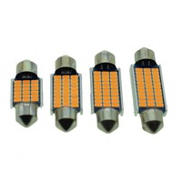 10Pcs Festoon c5w LED 18 27 30 33 Bulb 3014 SMD Reading Lamp Car Interior Light 31 36 39 41 MM Amber Ice Blue DC 12V