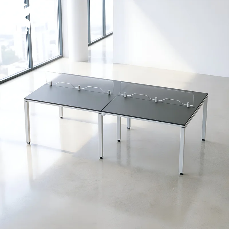 4 Personas Escritorio 240x120x75cm with Partition Office Building Computers Table Workstation Office Table Modular Office Desk