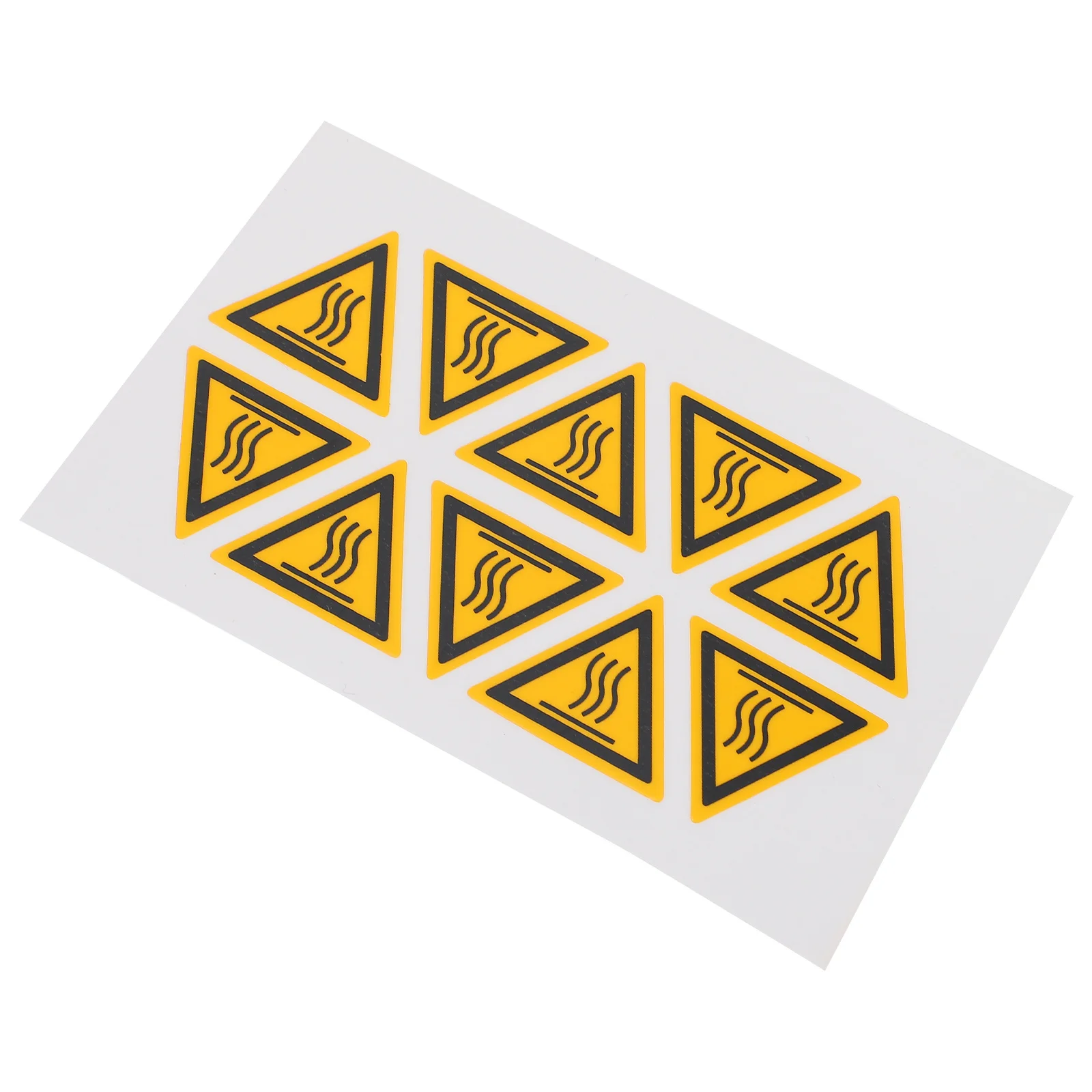 10Pcs Caution High Temperature Decal Practical Design Useful Scald Warning Equipment Sticker Scald Warning Label Sticker