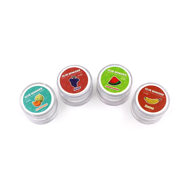 Removedor de pegamento para pestañas con olor fragante, crema de eliminación de sabor a fruta profesional para extensiones de pestañas, herramientas de maquillaje, 5g