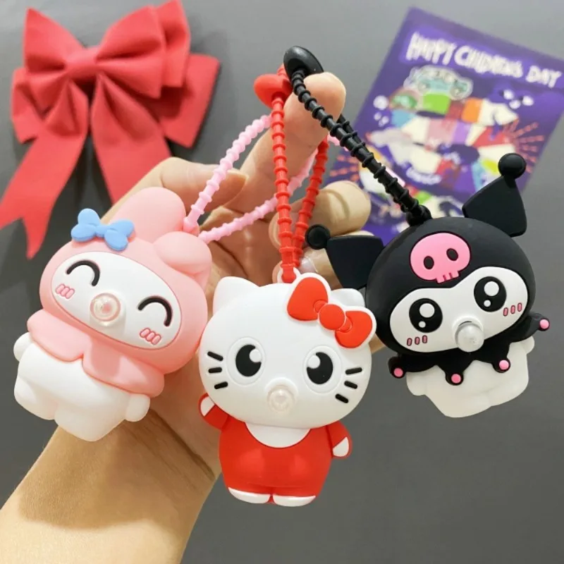 New Sanrio Hello Kitty Keychain Cute Cartoon Anime Kuromi My Melody Kawaii Key Ring Children Stress Relieving Toys Holiday Gifts