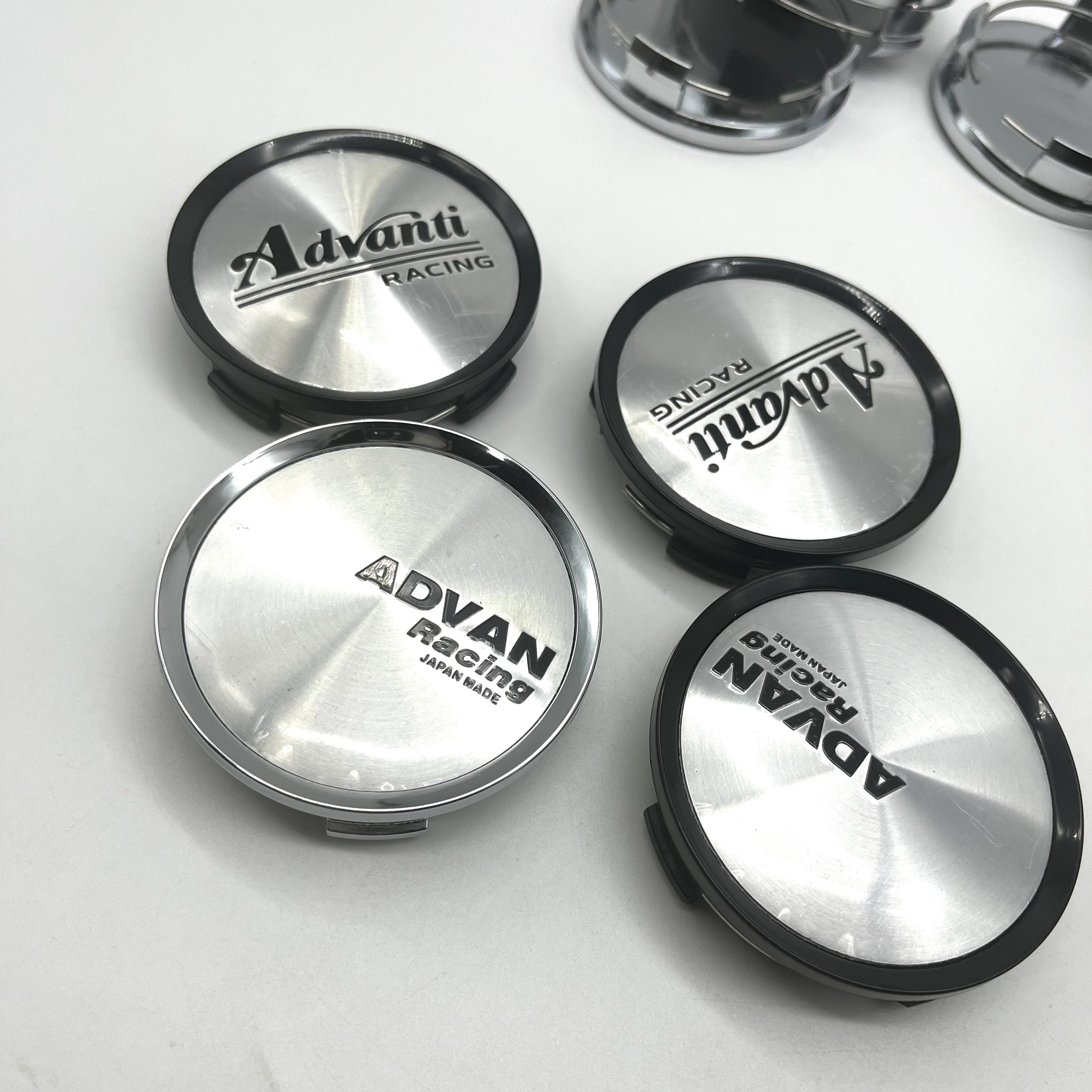 4Pcs 3D ADVAV Racing Advanti Racing Badge Emblem Sticker 75mm Car Wheel Center Cap Hubcaps Rims Cover Styling Auto Accessorie