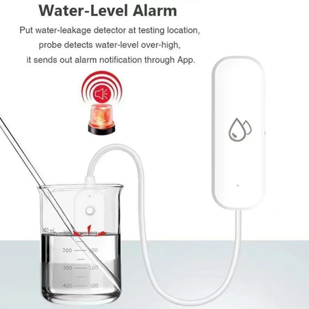 Tuya Voor WiFi Waterleksensor Overstroming Lekkage Alarm Domotica Residentiële Beveiliging Levensduur