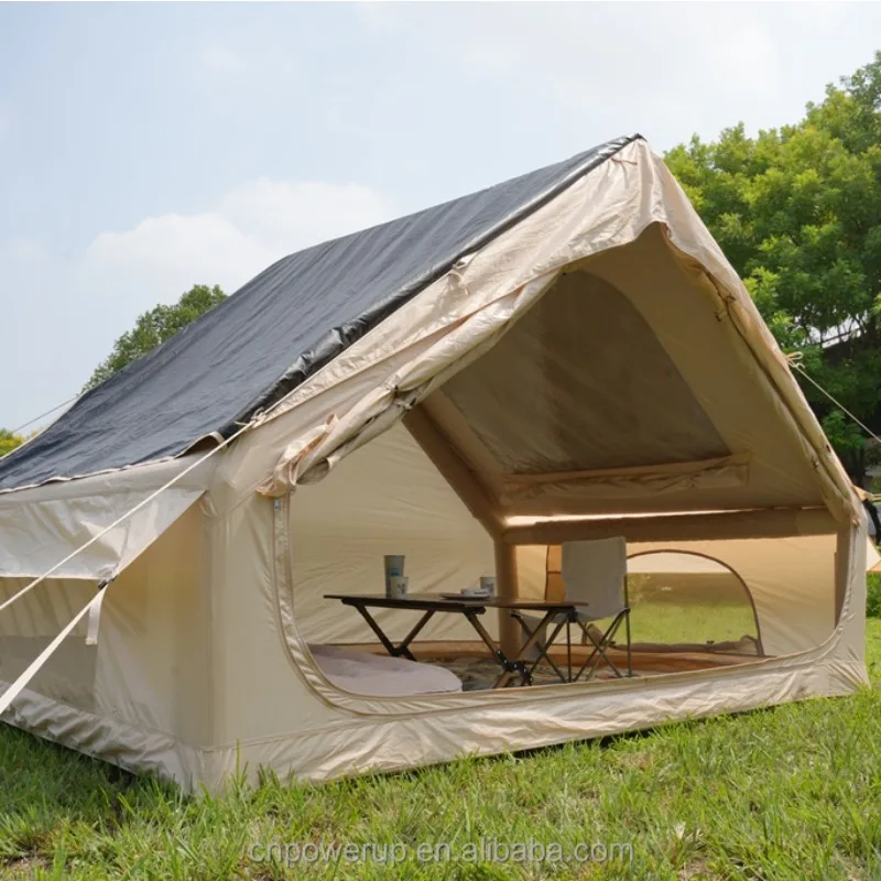 

YTYIN 6.3m Luxury Two-Bedroom Inflatable Tent 300D Oxford PVC Quick Automatic Opening Waterproof Canopy Connectable Roof Portabl