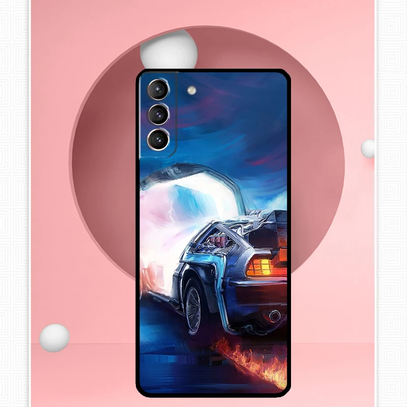 Back To The Future Time Machine Cover For Samsung Galaxy S23 S24 Ultra S8 S9 S10 S22 Plus Note 10 20 Ultra S20 S21 FE Case