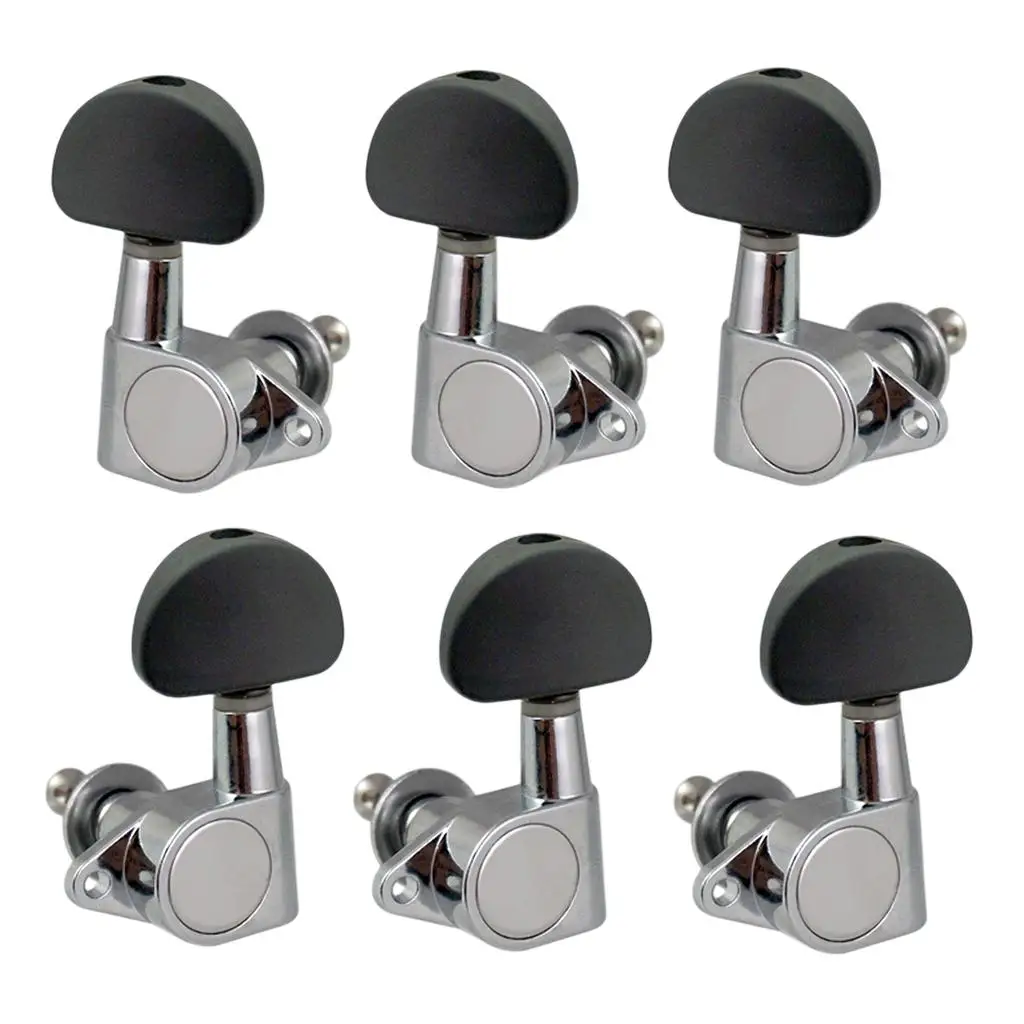 Acoustic Electric Guitar Tuning Pegs Set 3 Left 3 Right Metal Alloy Machine Heads for Classic Guitar Parts