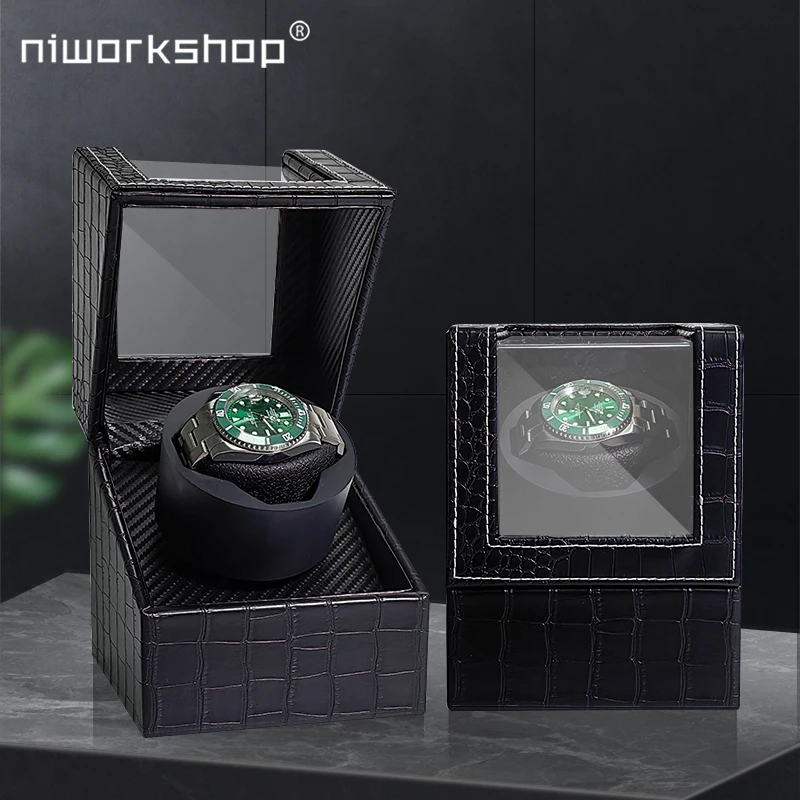 

Автоматическая намотка для часов, 1 шт., коробка для часов с 1 слотом, одинарное хранилище для часов с тихим мотором, мягкая подушка, подходит для женских и мужских часов