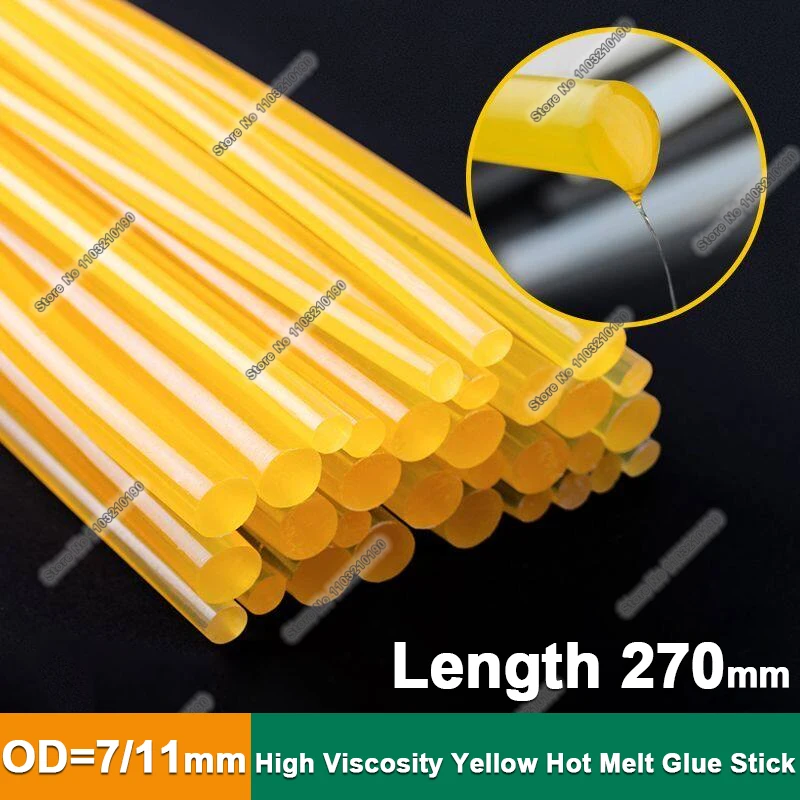 High Viscosity Hot Melt Glue Stick Yellow 7/11mm Strong Adhesive Quick Bonding for School DIY Repair Tool Paintless Dent Repair