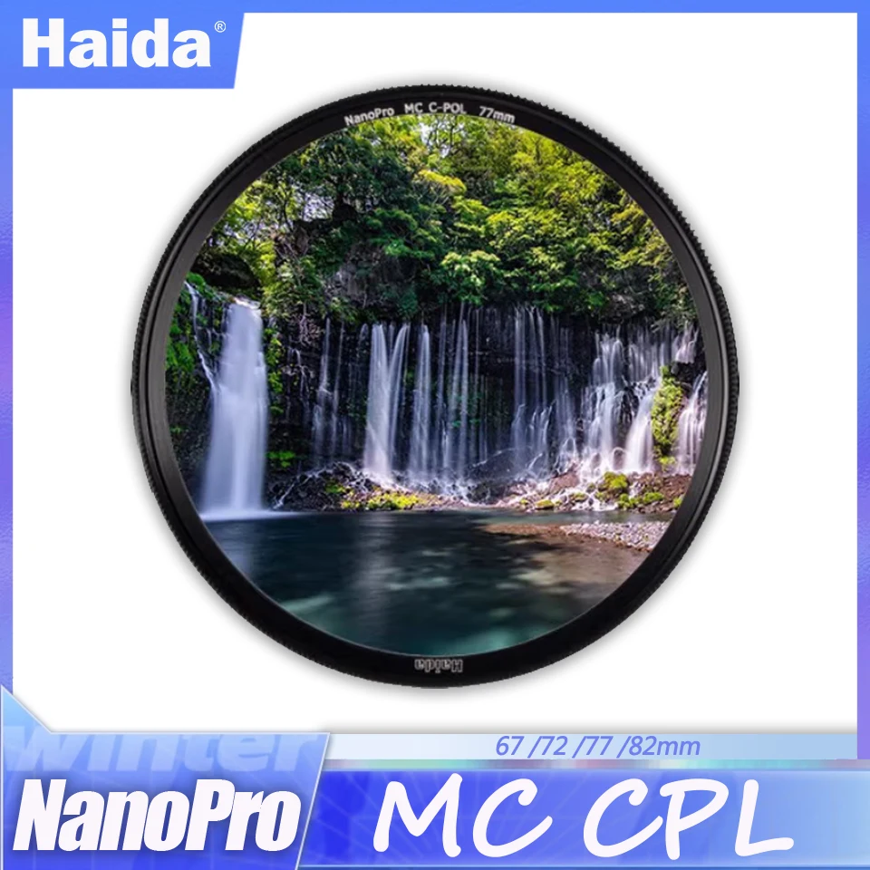 

Haida NanoPro CPL Filter for Lens Photography Eliminate Reflections and Glare Reduces Haze in Landscapes with62/67/72/77/82mm