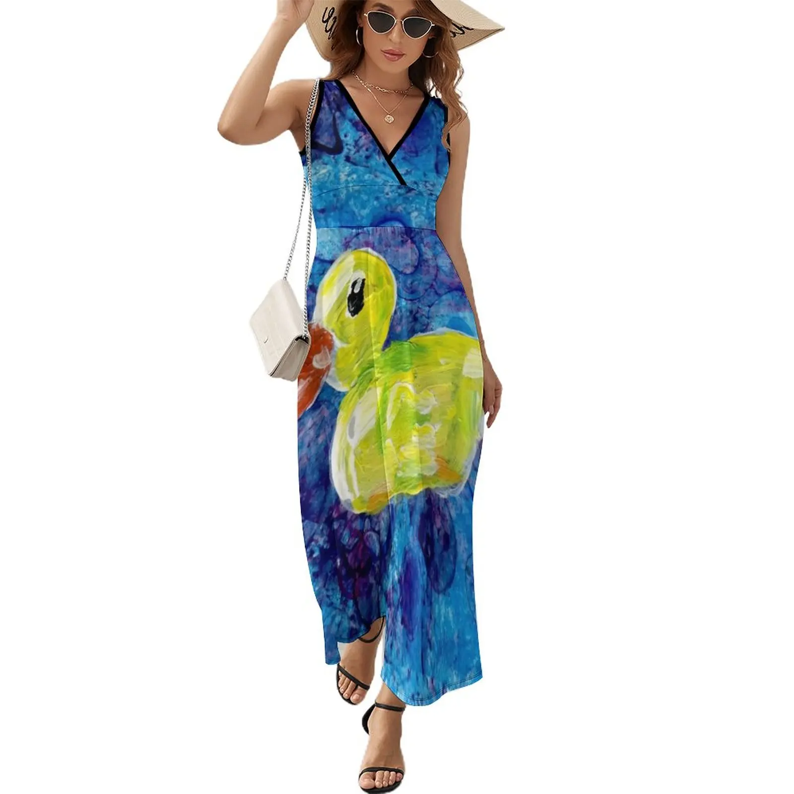 

Rubber Ducky Sleeveless Dress Women's summer long dress dresses ladies 2024 summer