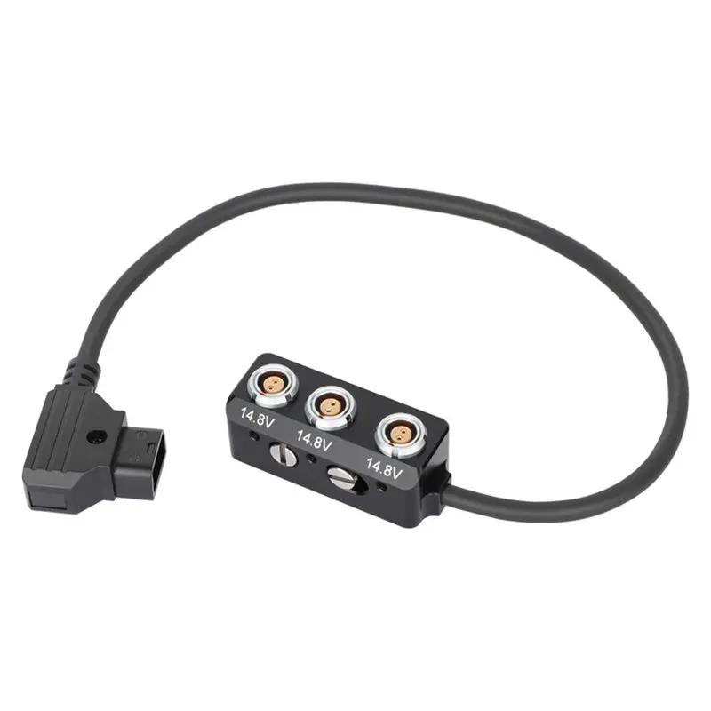 A13E-New 1-To-3 D-Tap To Three 0B 2-Pin LEMO Female Camera Power Splitter Cable