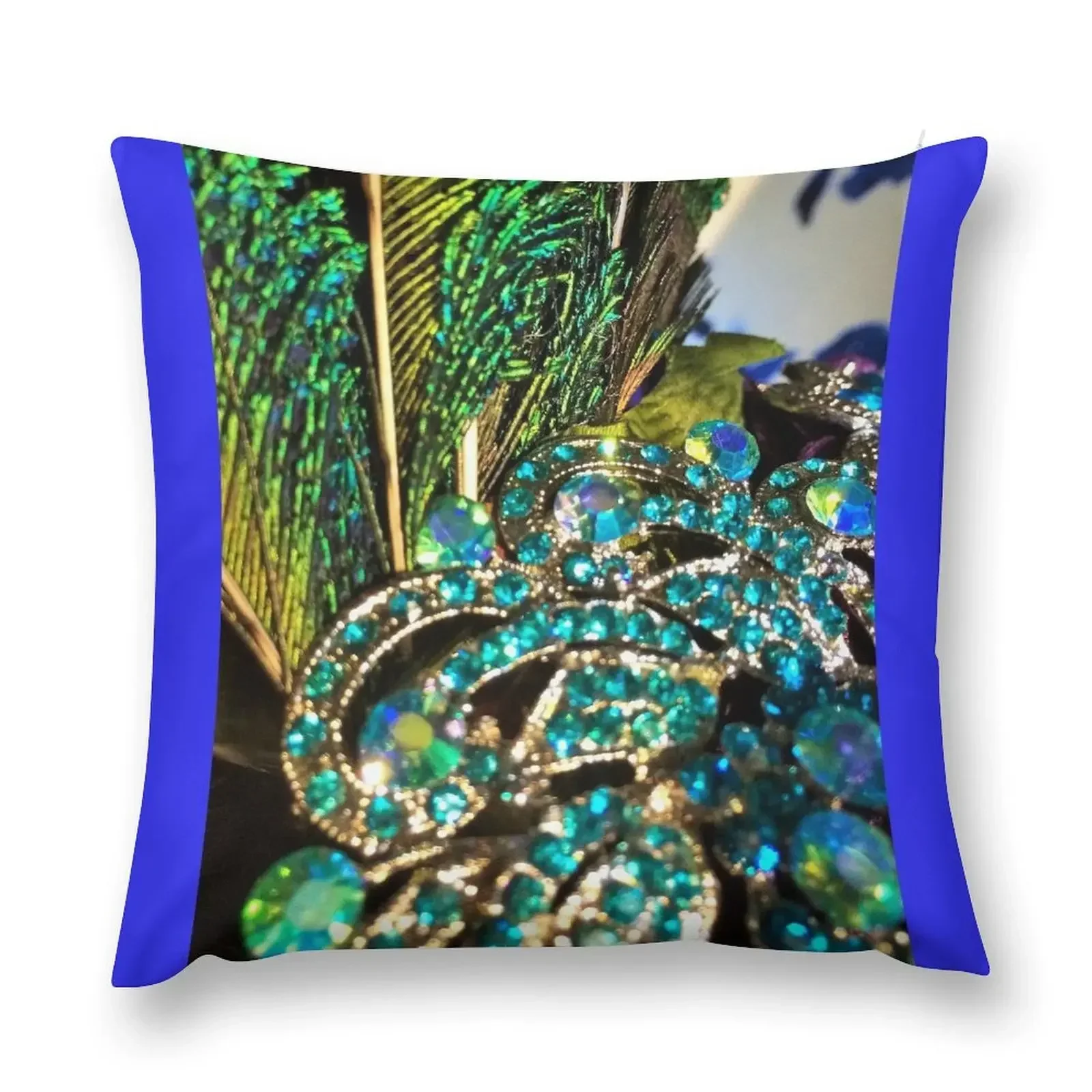 

Peacock Rhinestones Throw Pillow Christmas Pillowcase Embroidered Cushion Cover Cushions For Sofa Luxury Cushion Cover pillow