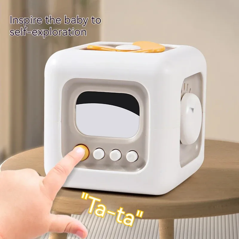 صندوق بستة جوانب للأطفال مشغول المكعب السحري لعبة مونتيسوري لعبة تعليمية في مرحلة الطفولة المبكرة للأطفال في عيد الهالوين وعيد الميلاد