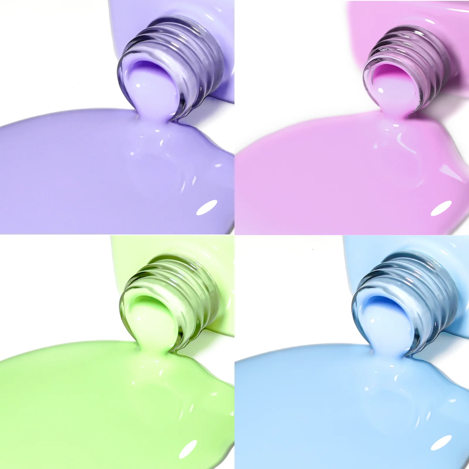 Canni-conjunto de 6 gel esmalte, colorido, permanente, longa duração, uv, led, manicure, base, top coat, 9ml, verão