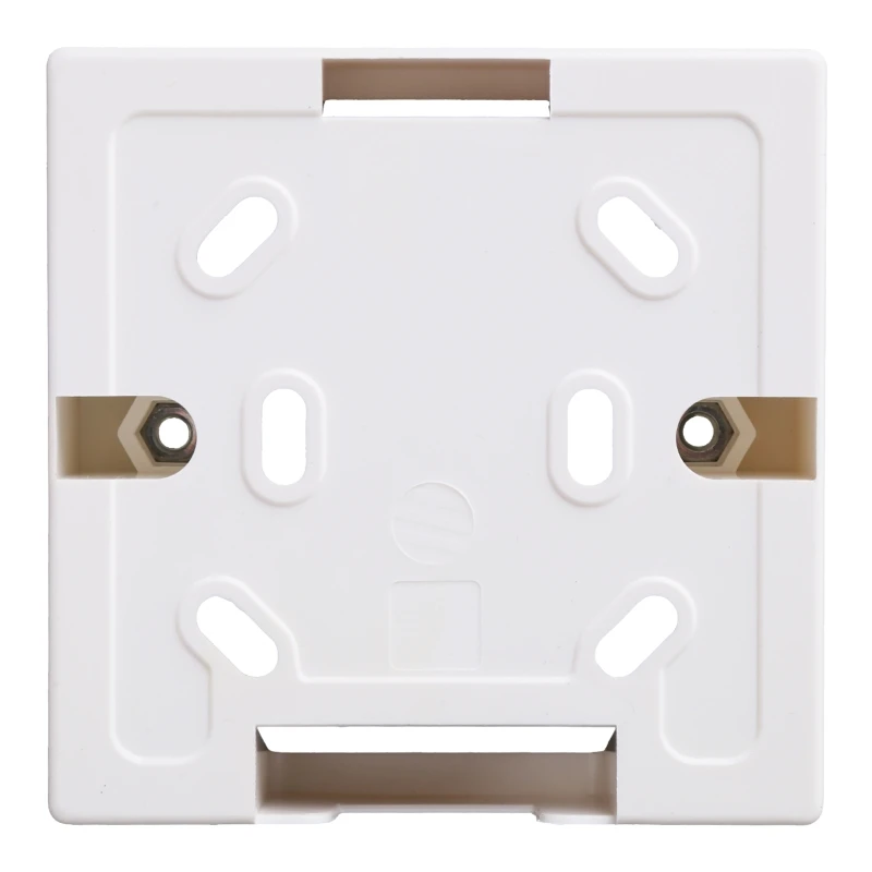 86 Type Socket Protector Wall Mounted Junction Box White PVC Bottom Box for Protection Cover Waterproof & Dustpr